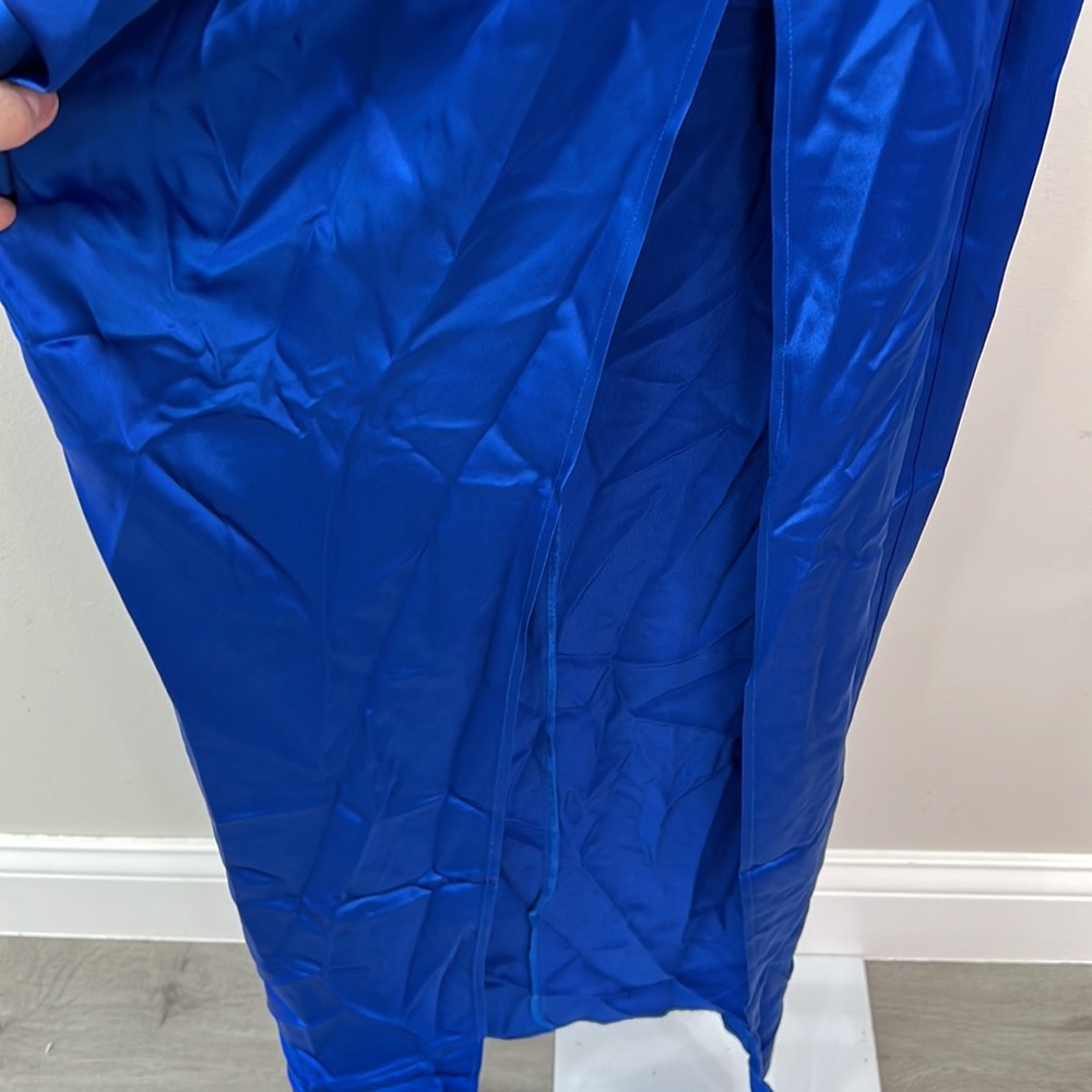 SAU LEE Preston Dress one shoulder blue - Picture 6 of 13